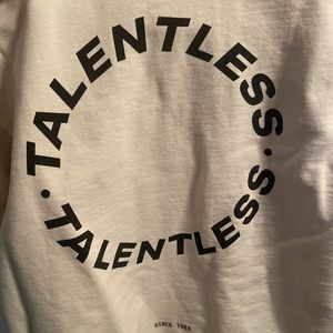 Talentless premium hoodie circle logo in bone